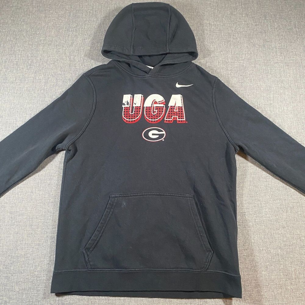 Nike Georgia Bulldogs‎ Hoodie Sweatshirt Boys Size XL Black Fleece